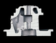 Cutaway of a bearing housing